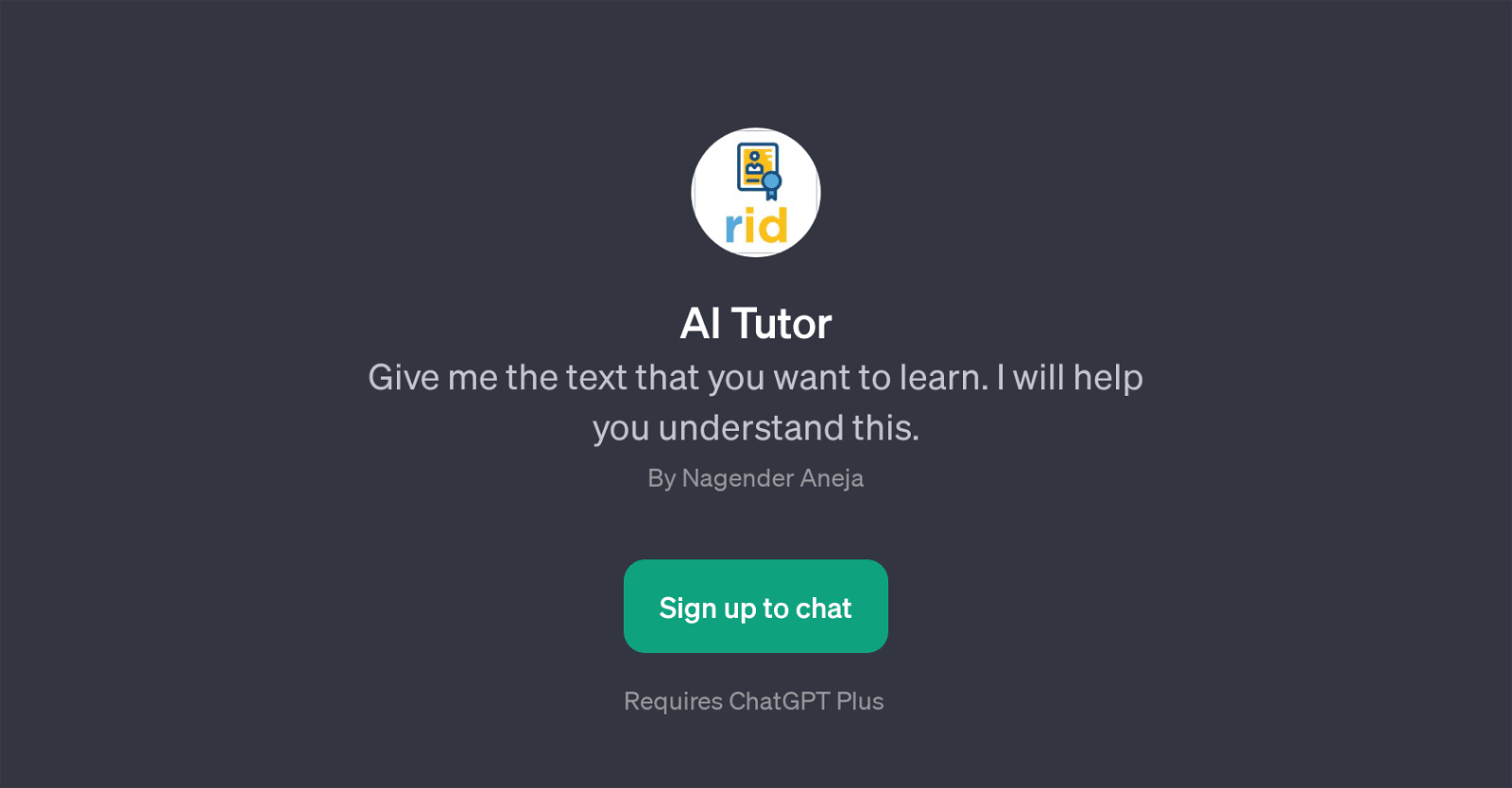 AI Tutor GPT