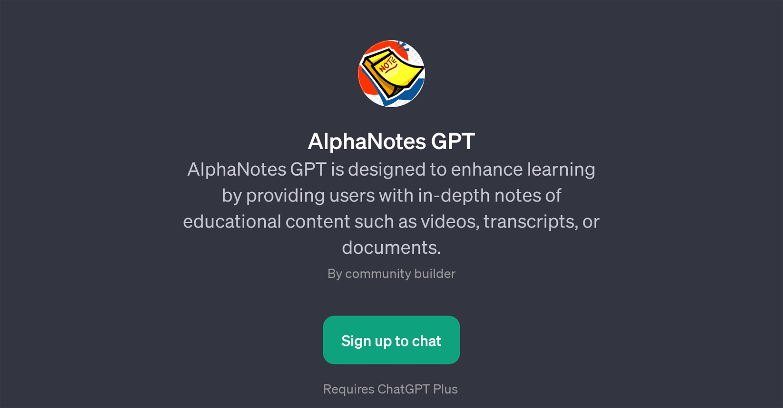 AlphaNotes GPT-Enhancing Learning