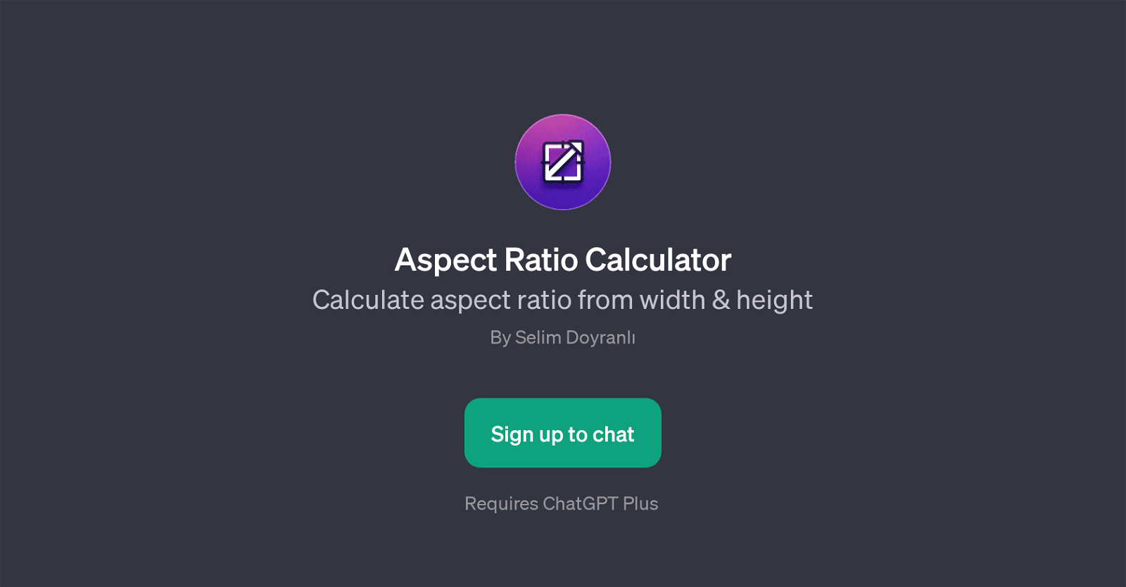 Aspect Ratio Calculator