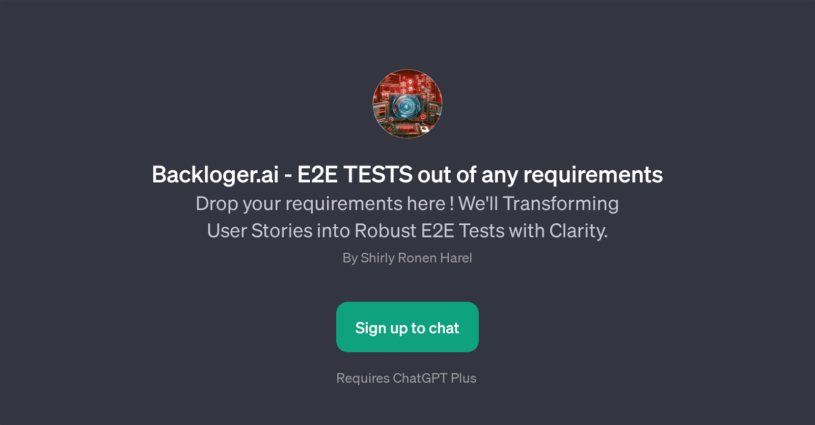 Backloger AI- E2E TESTS out of any requirements