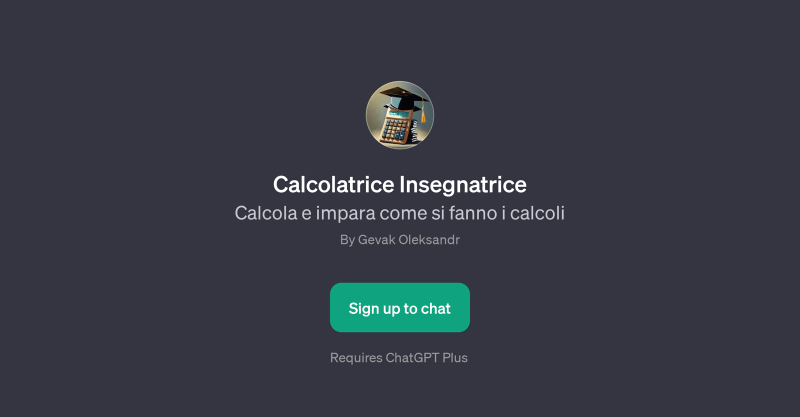 Calcolatrice Insegnatrice