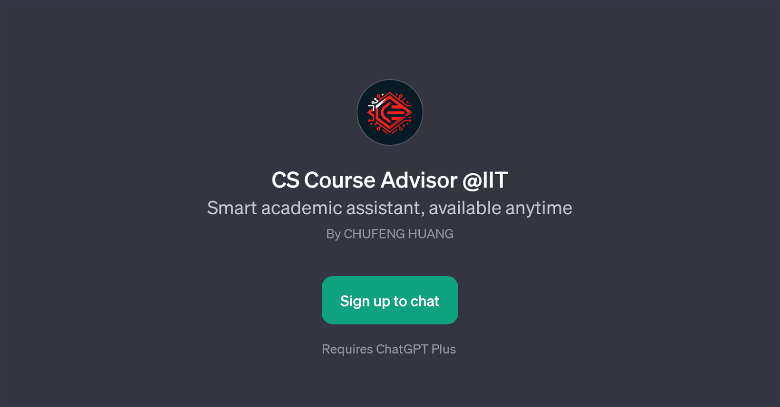 CS Course Advisor @IIT