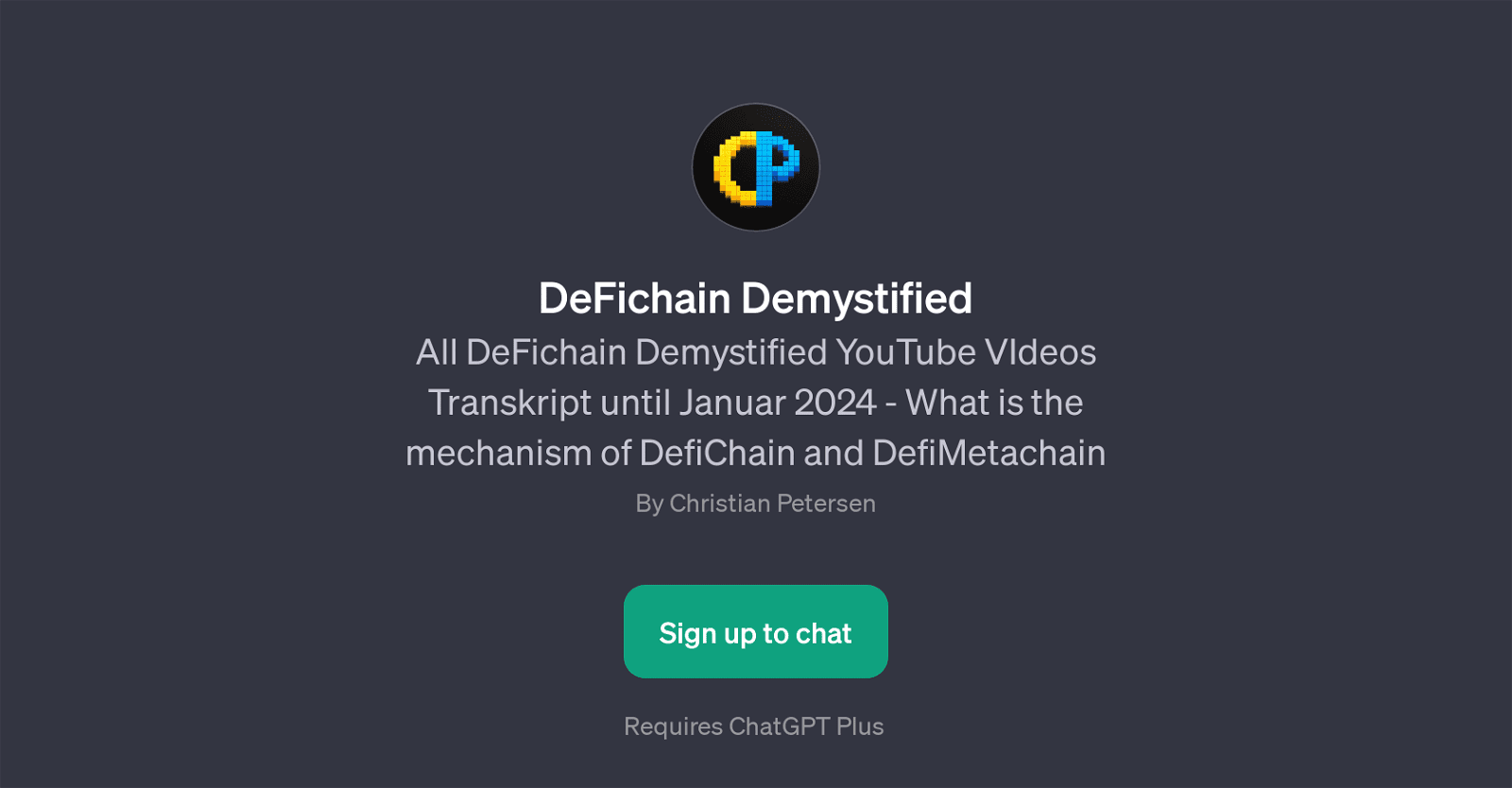 DeFichain Demystified GPT