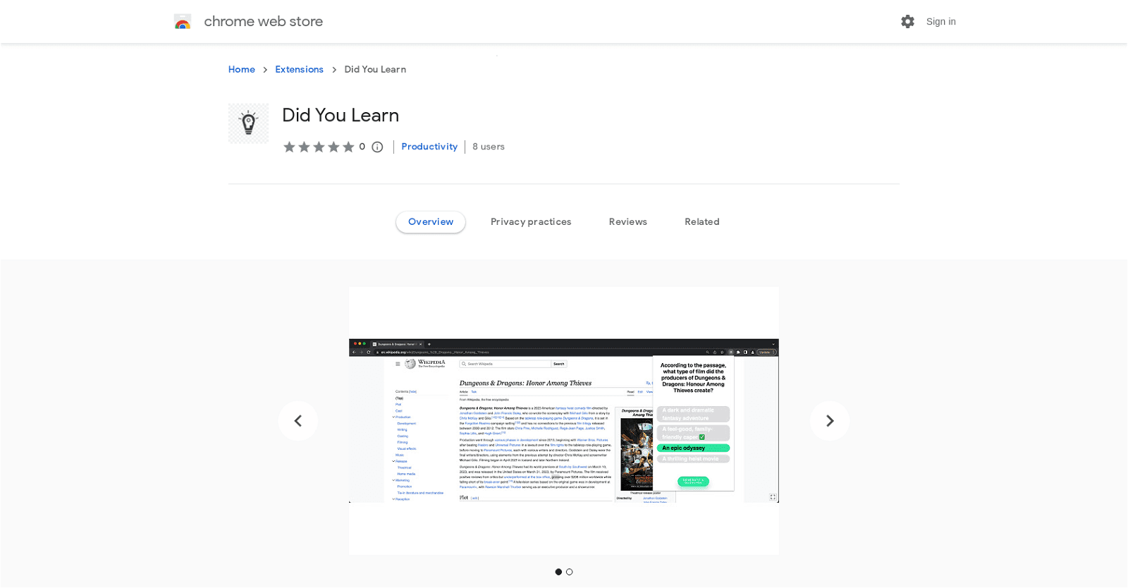 Did You Learn