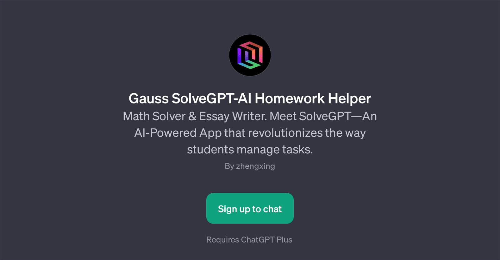 Gauss SolveGPT-AI Homework Helper