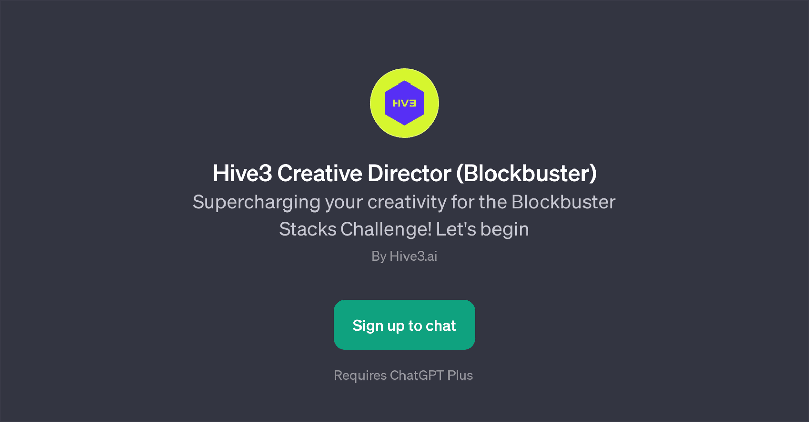 Hive3 Creative Director (Blockbuster)