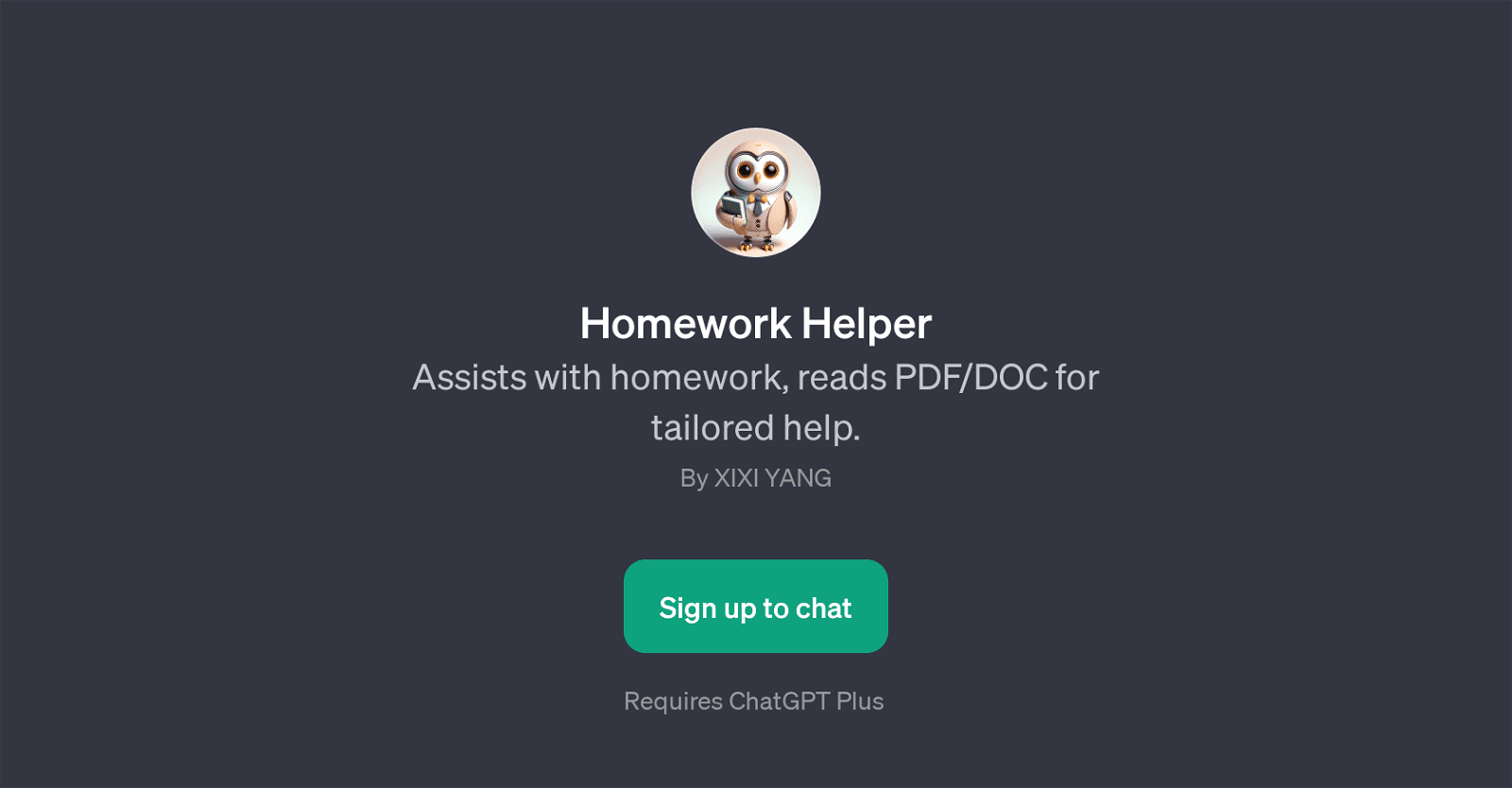 Homework Helper - Reads for Tailored Help