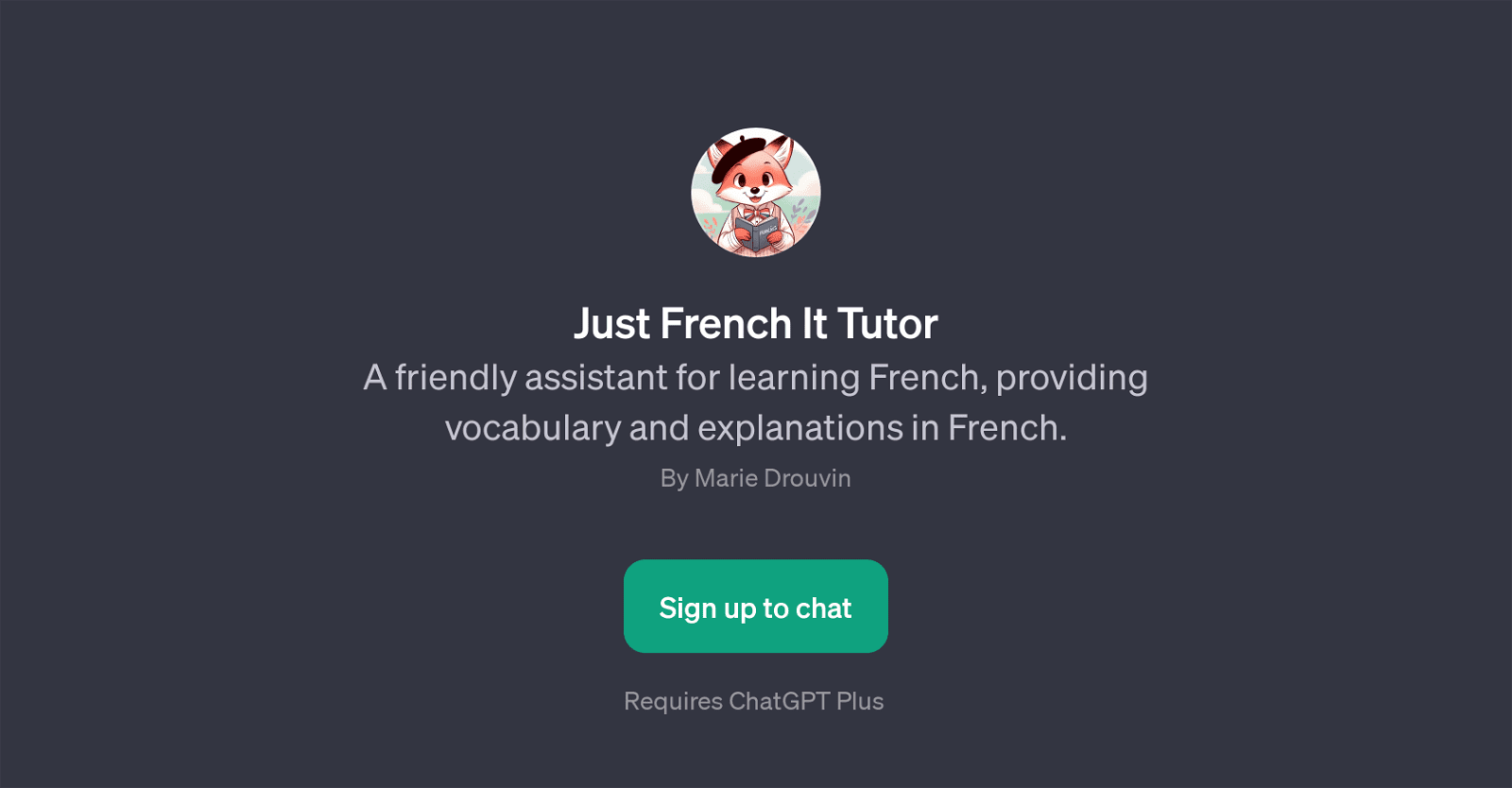 Just French It Tutor