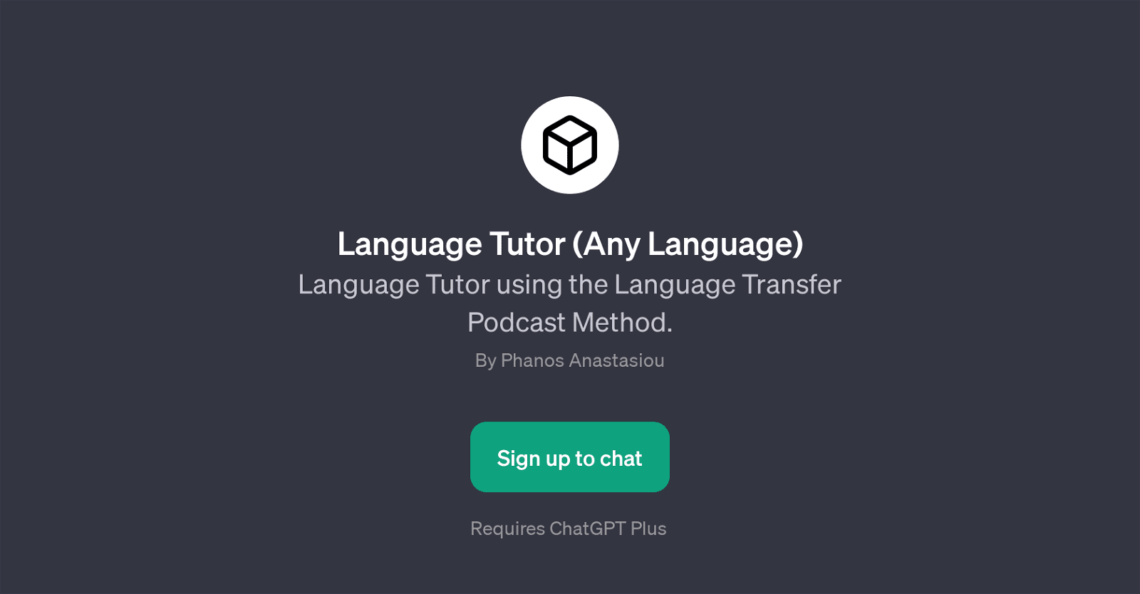 Language Tutor (Any Language)