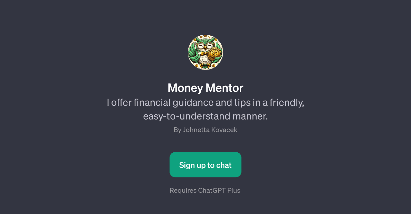 Money Mentor-Offering friendly financial guidance 