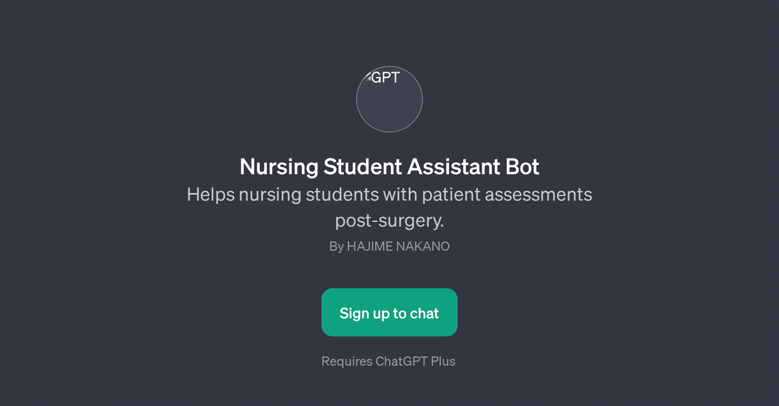 Nursing Student Assistant Bot