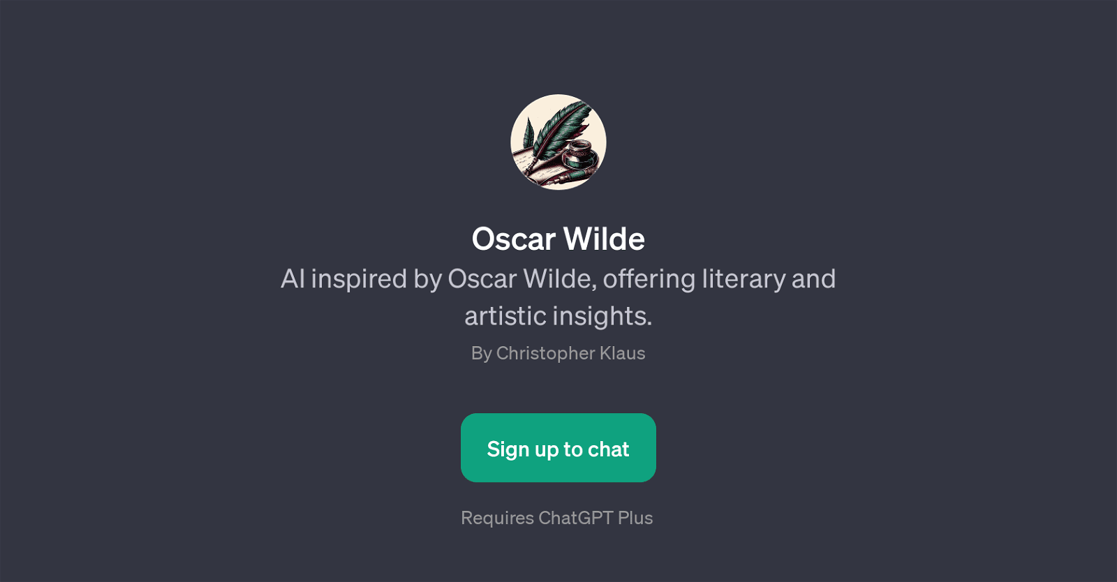 Oscar Wilde GPT-A Literary and Artistic Companion