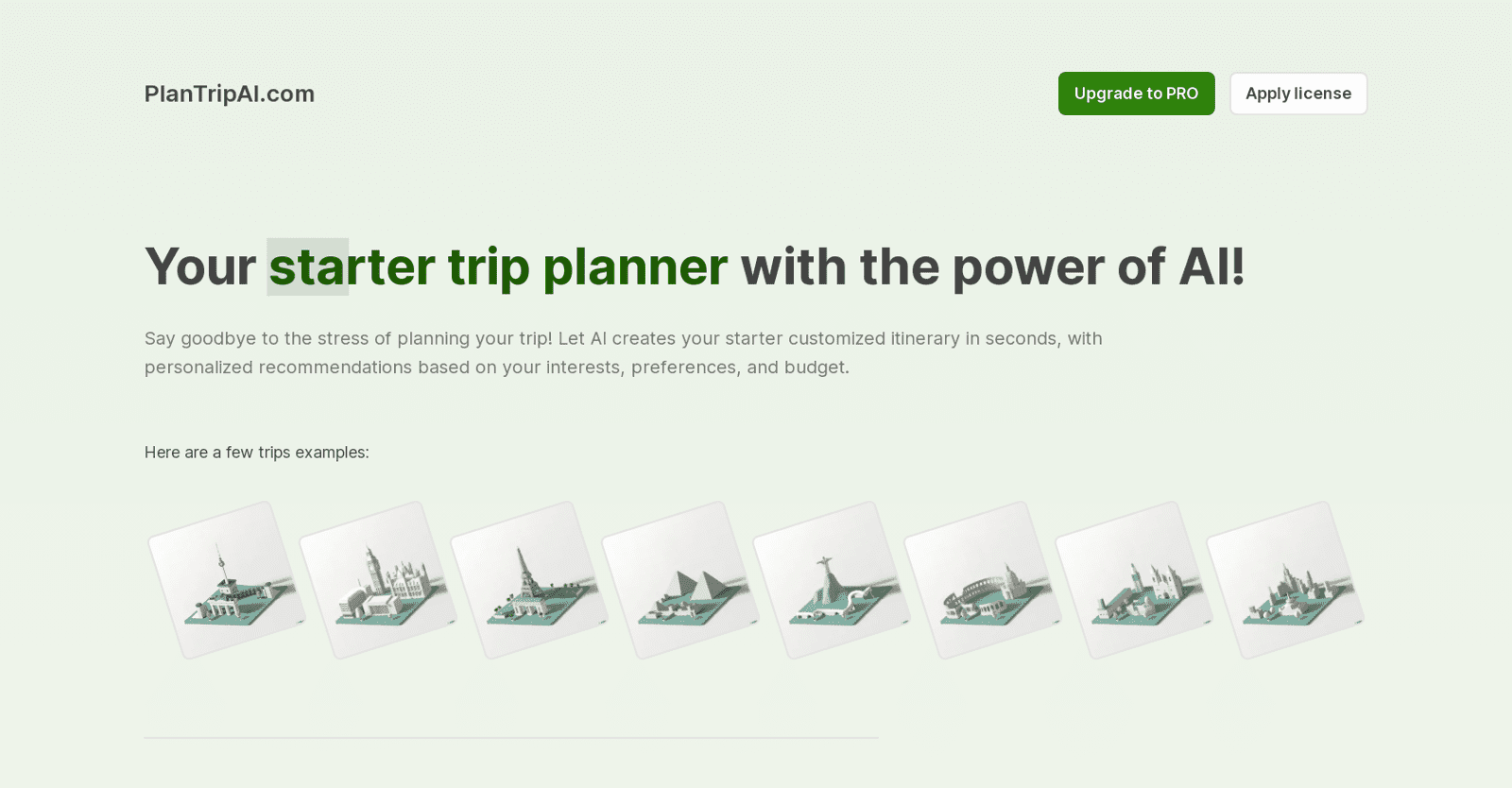 PlanTrip AI