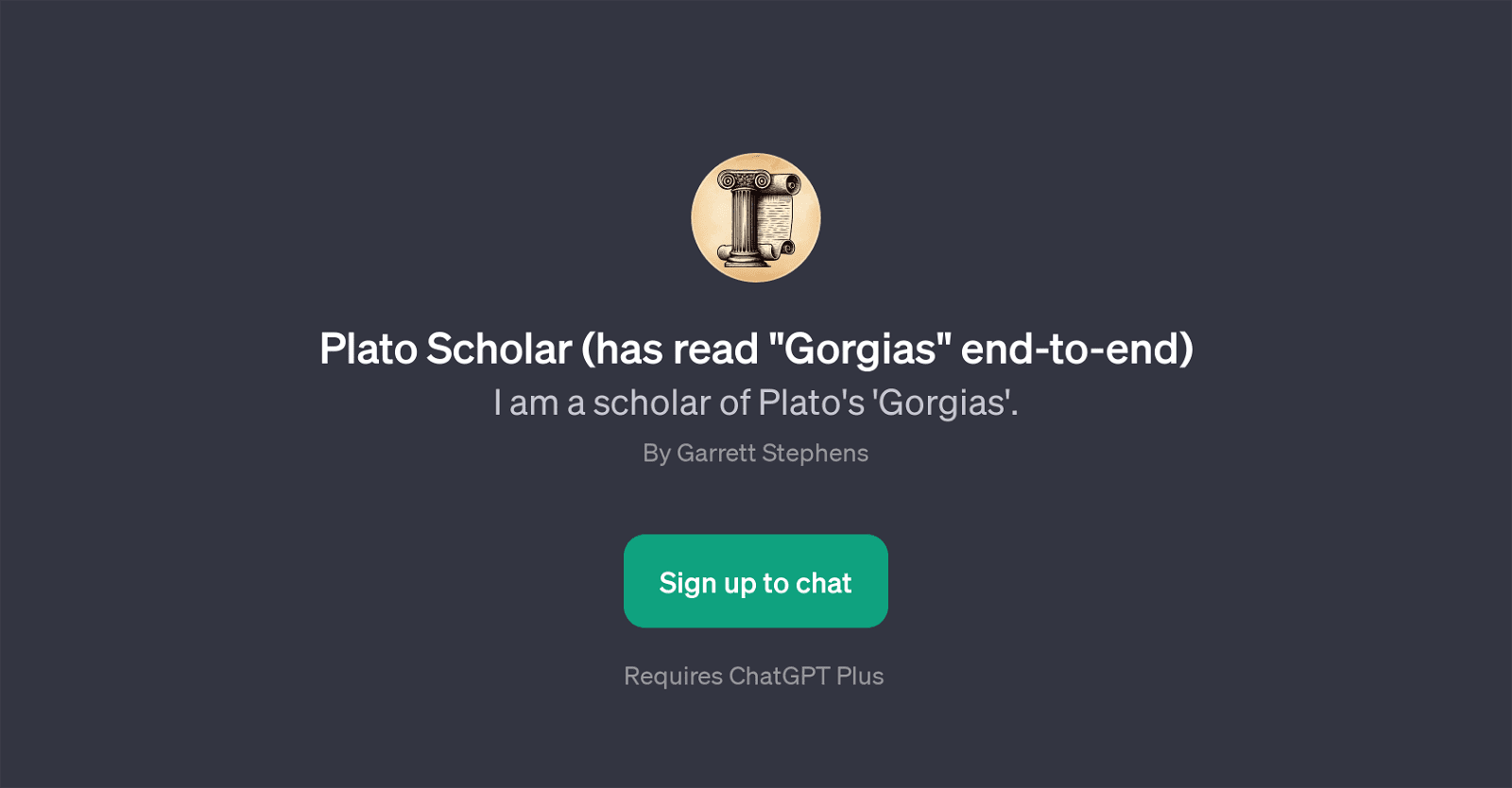 Plato Scholar