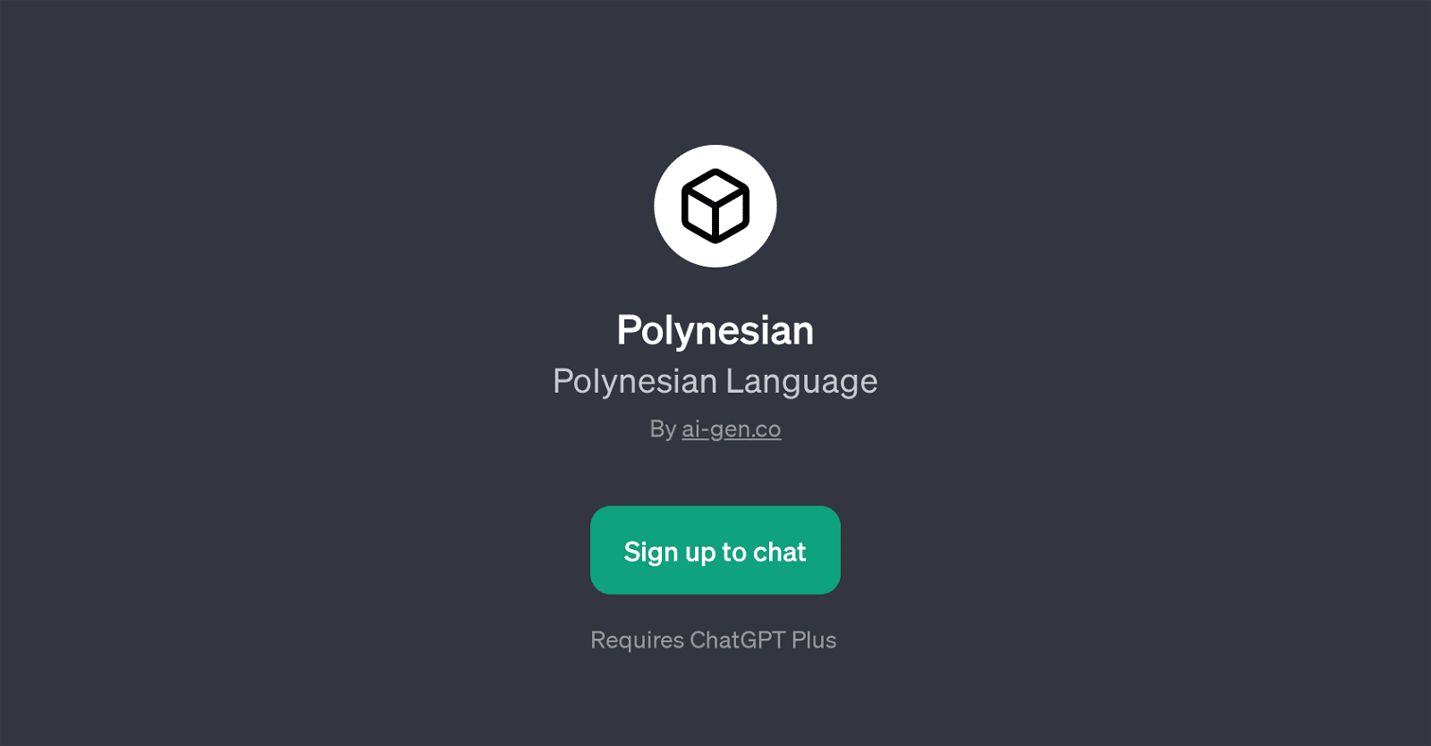 Polynesian LanguageChatGPT