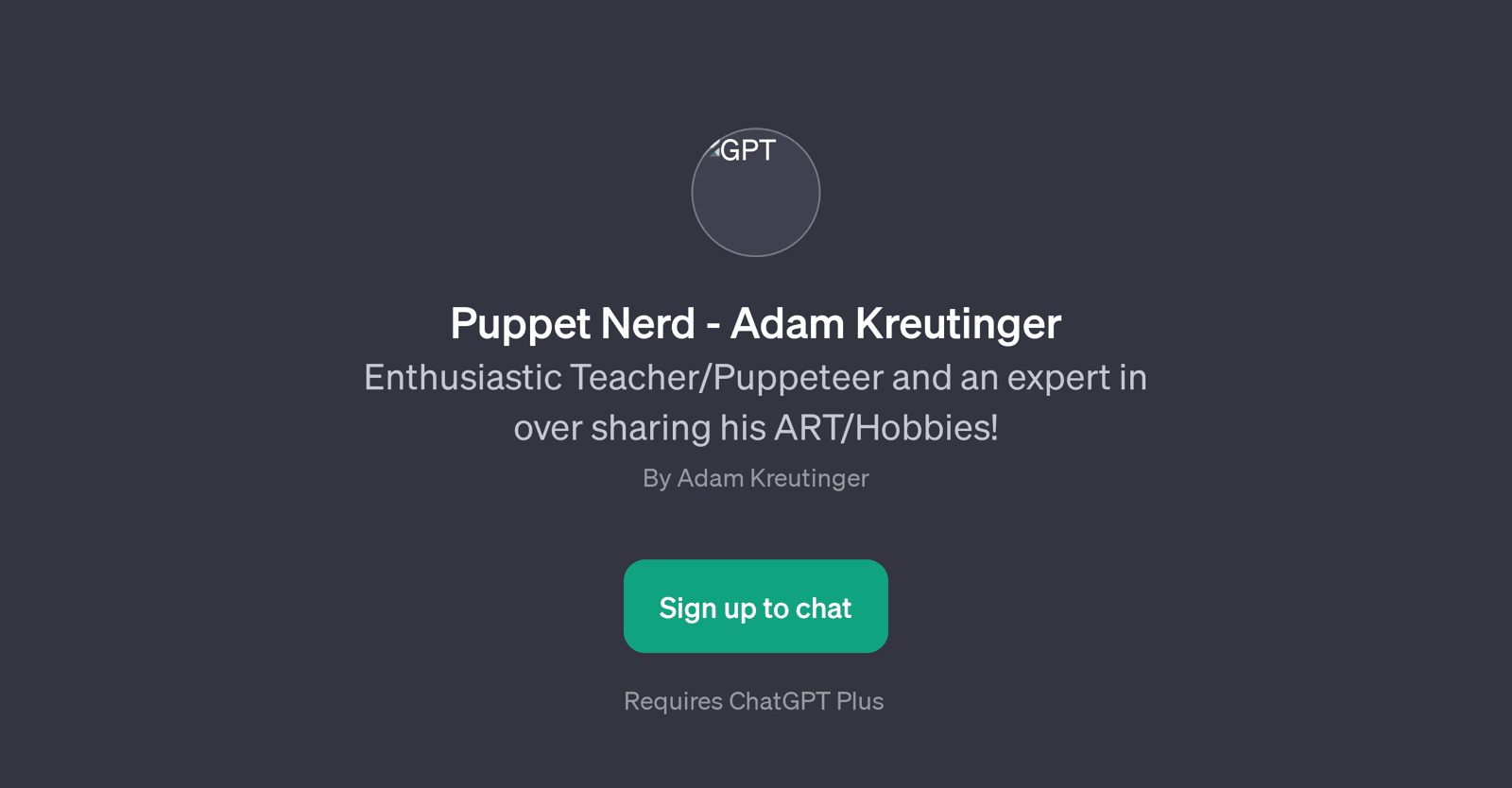 Puppet Nerd - Adam Kreutinger