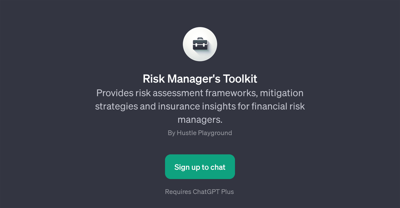Risk Manager's Toolkit