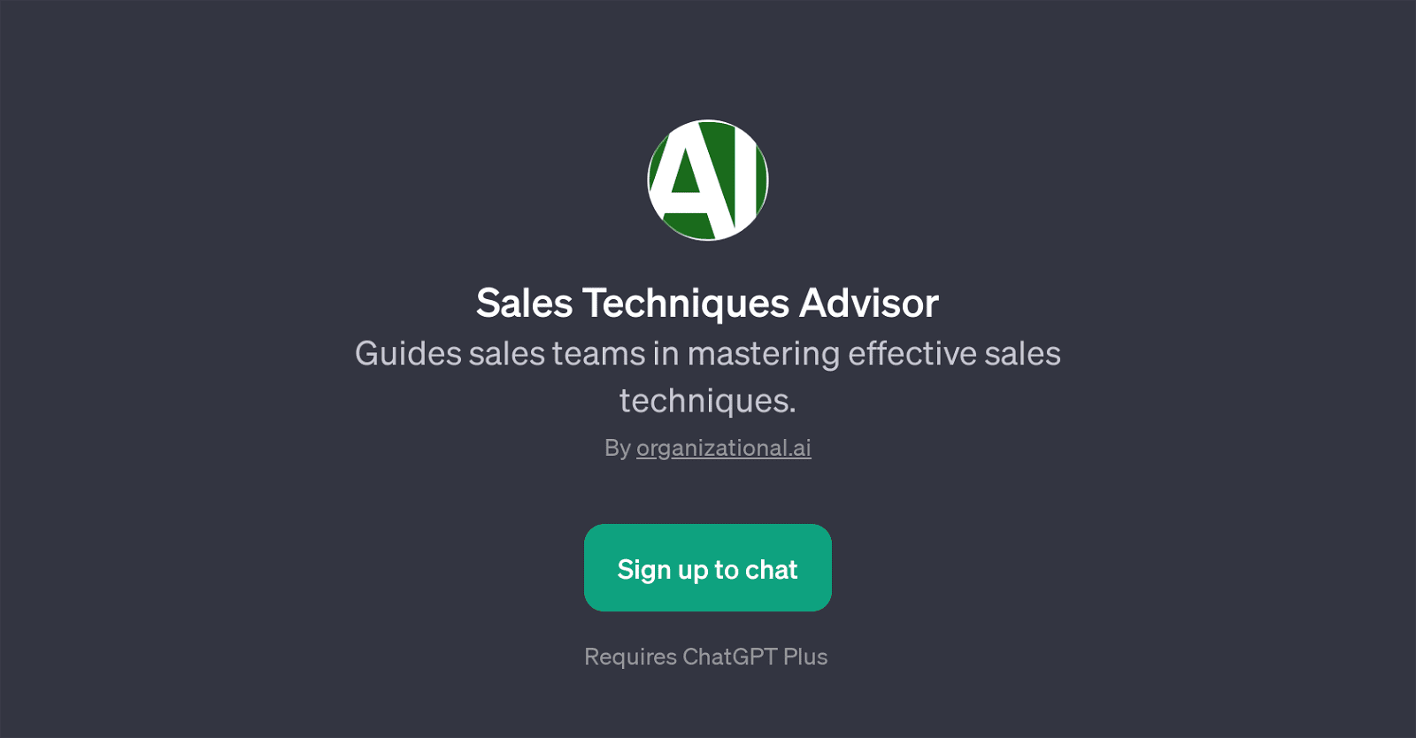 Sales Techniques Advisor
