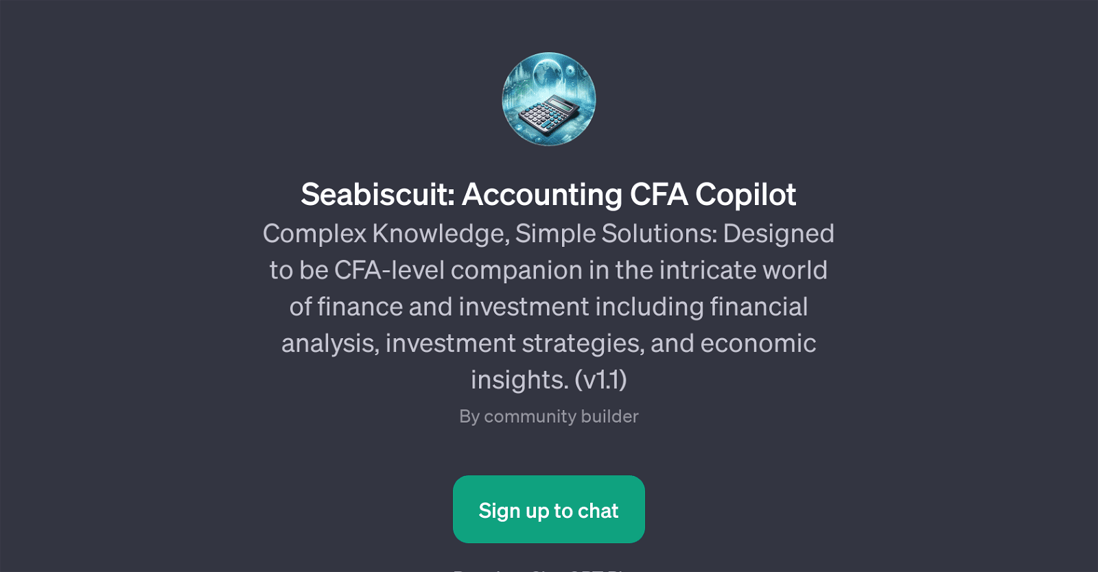 Seabiscuit: Accounting CFA Copilot