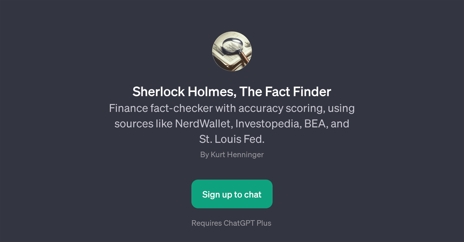 Sherlock Holmes, The Fact Finder