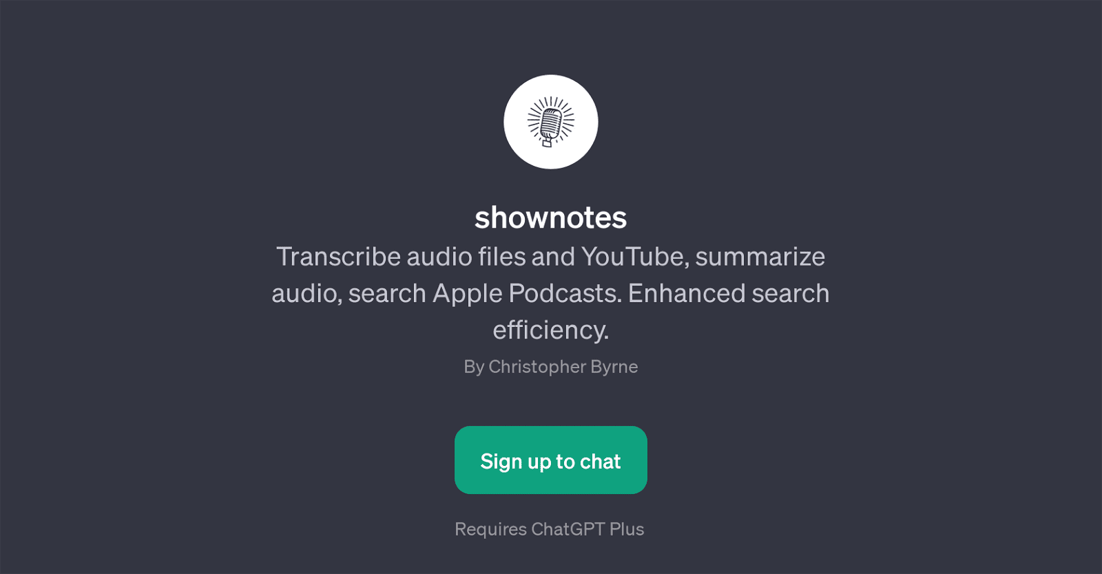 shownotes-Transcribe and summarize audio for efficient search
