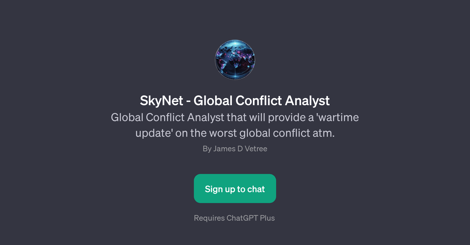 SkyNet - Global Conflict Analyst