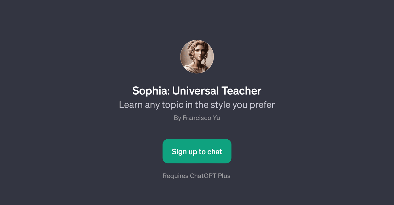 Sophia: Universal Teacher