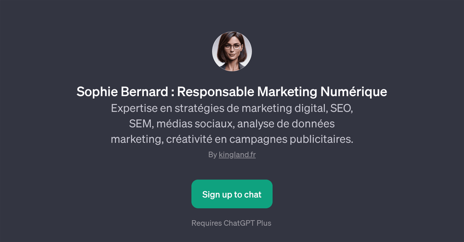 Sophie Bernard : Responsable Marketing Numrique