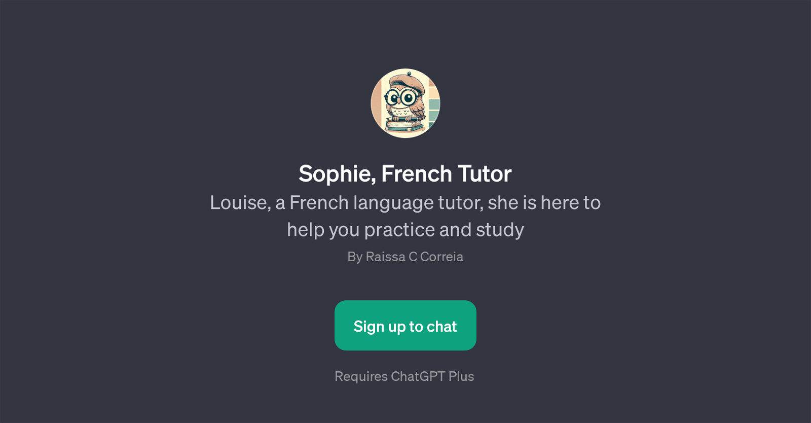 Sophie, French Tutor