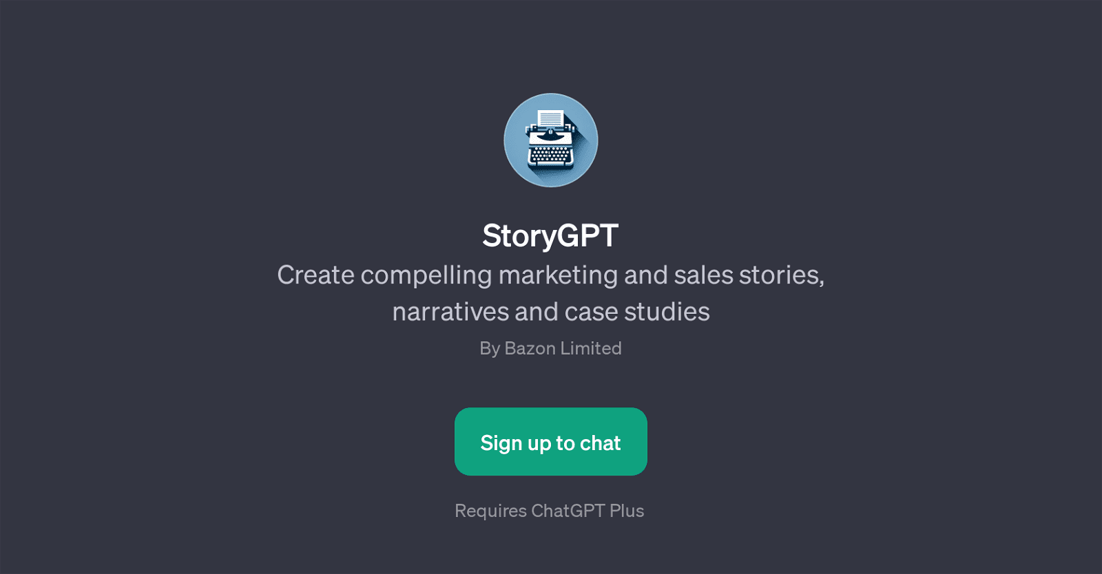 StoryGPT- Create compelling marketing and sales stories