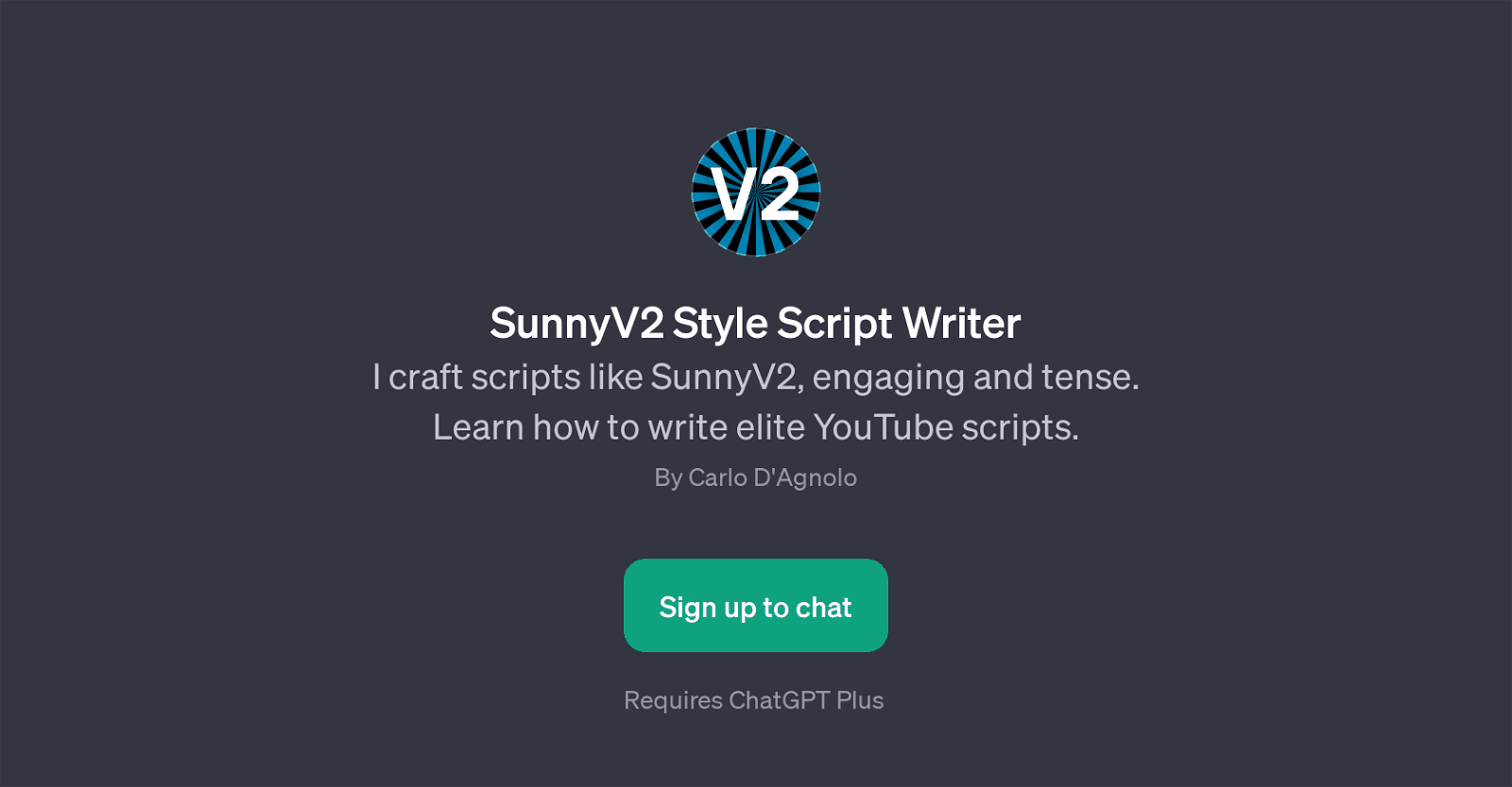 SunnyV2 Style Script Writer