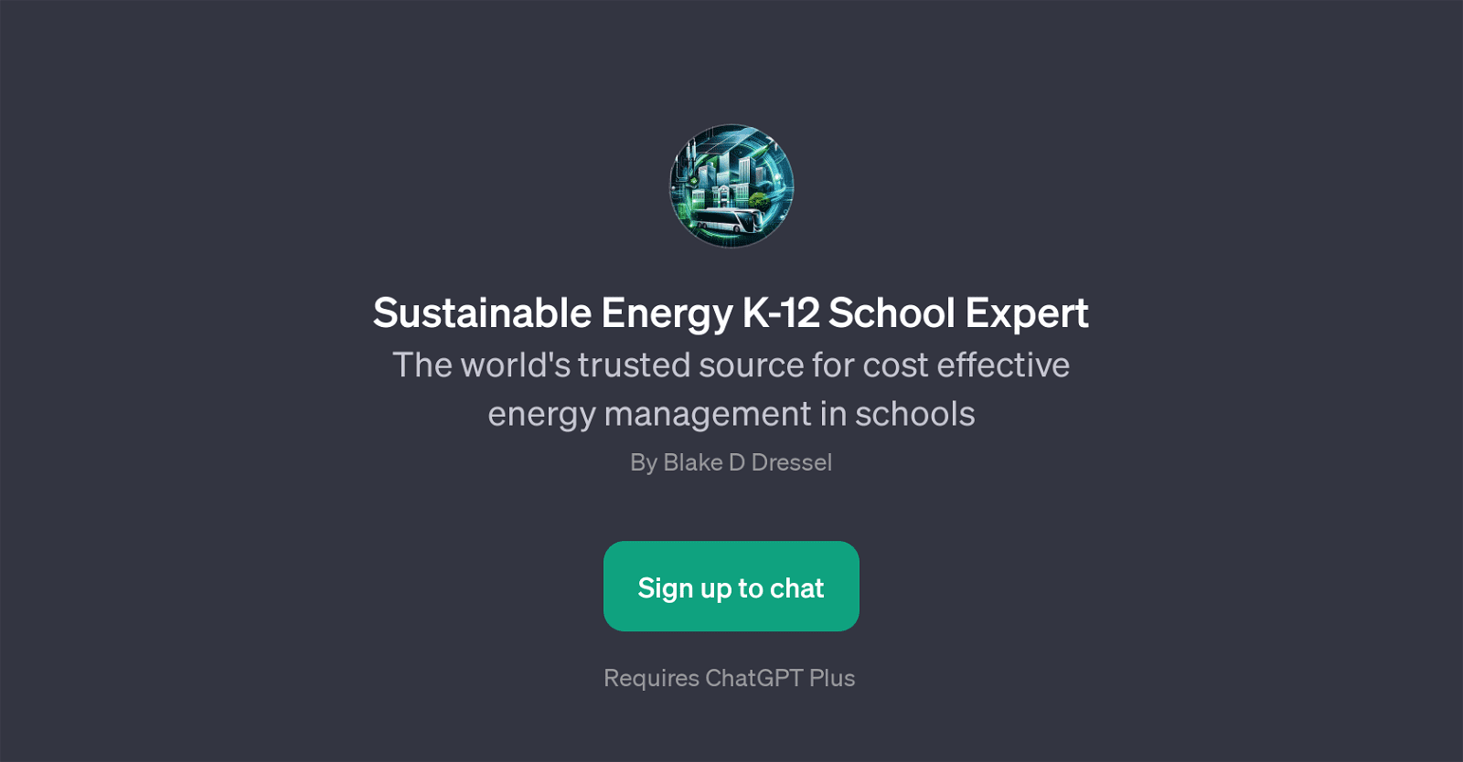 Sustainable Energy K-12 School Expert