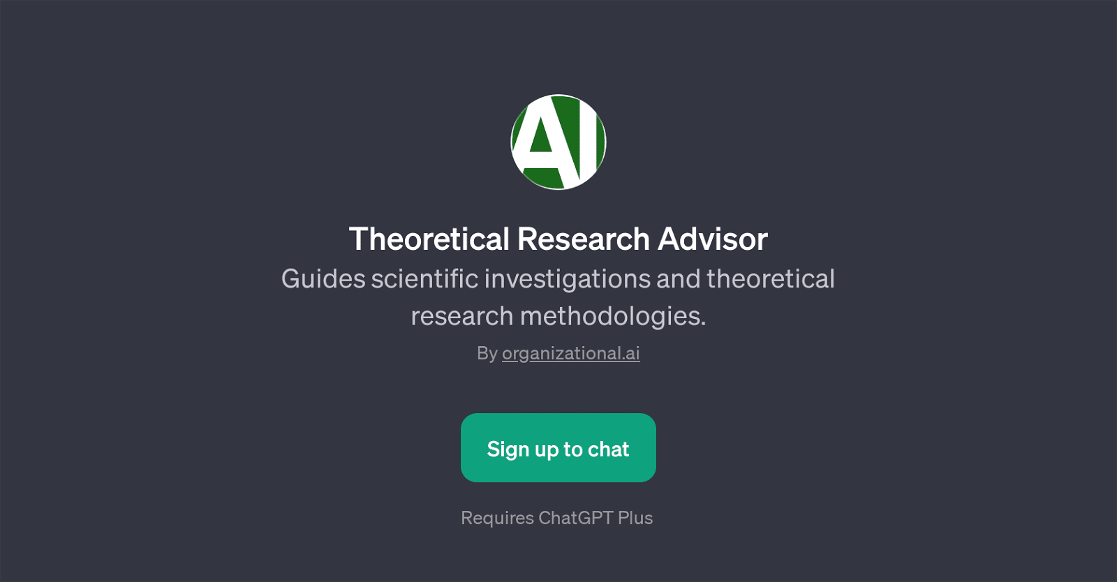 Theoretical Research Advisor