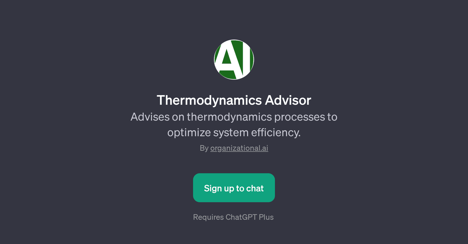 Thermodynamics Advisor
