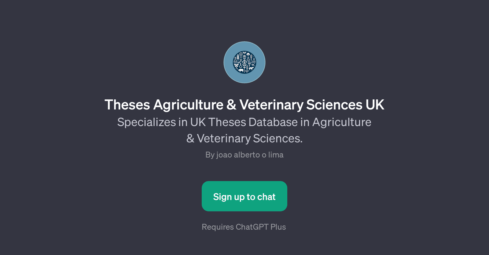 Theses Agriculture & Veterinary Sciences UK
