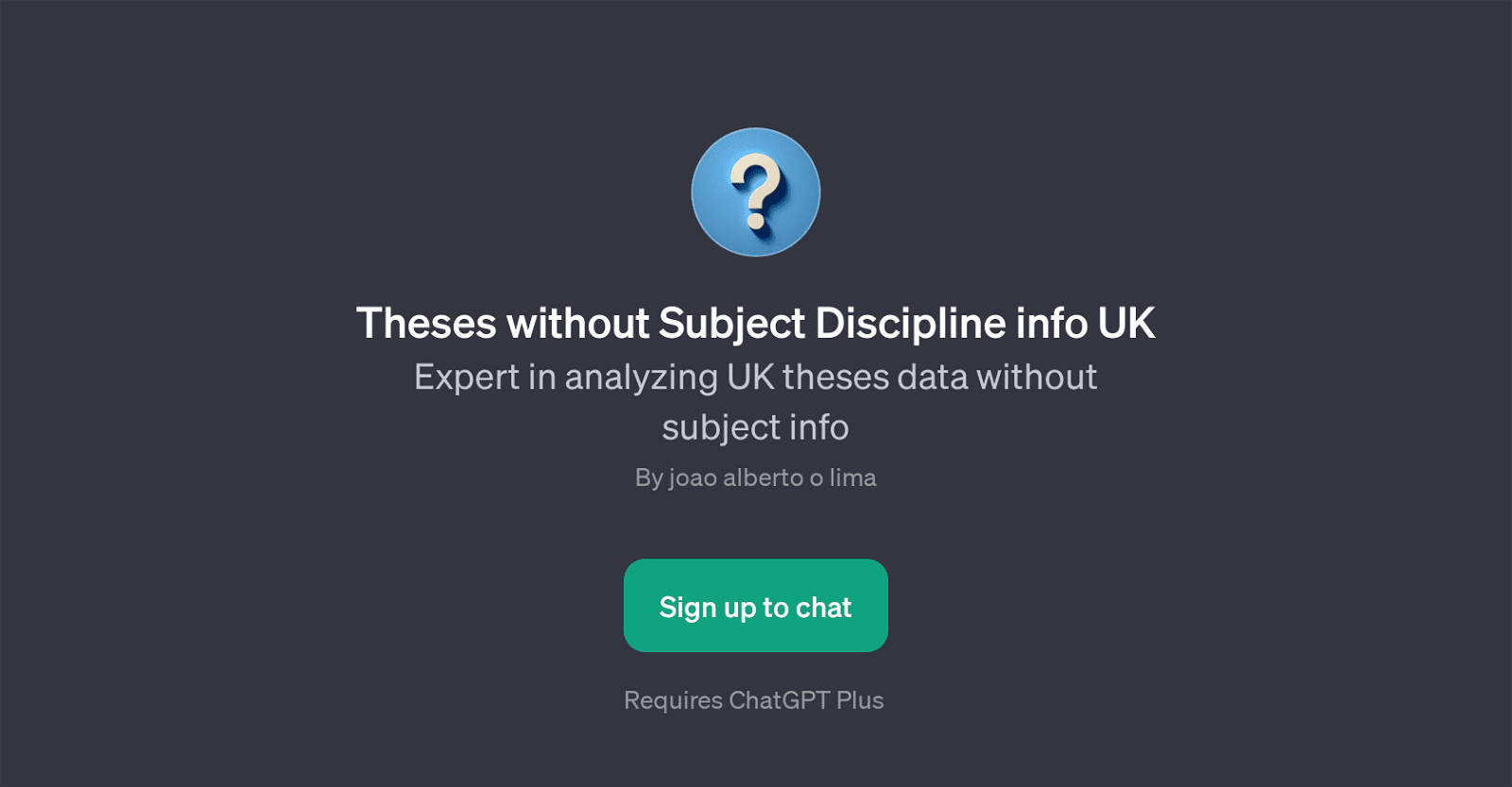 Theses without Subject Discipline info UK