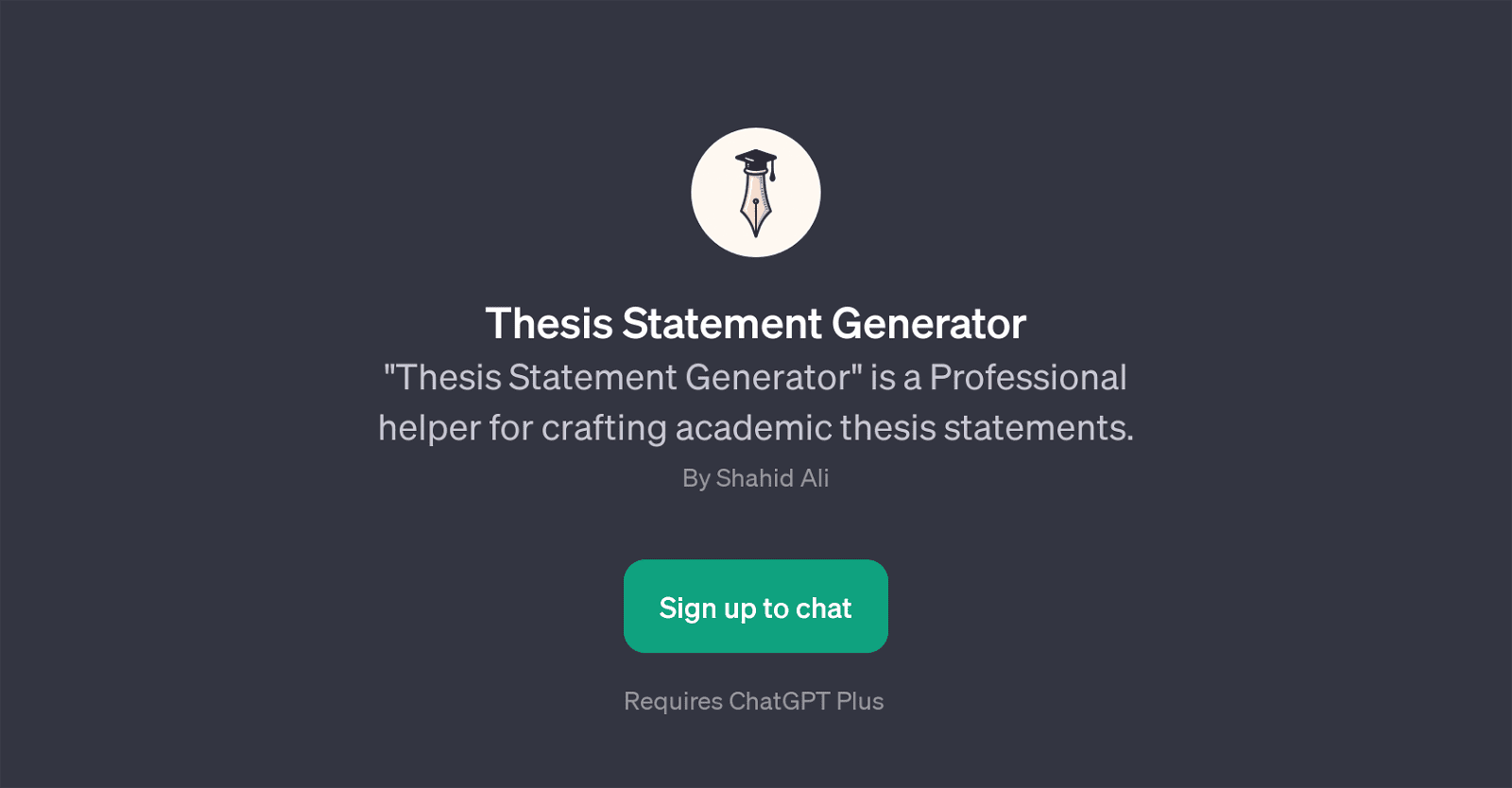 Thesis Statement Generator