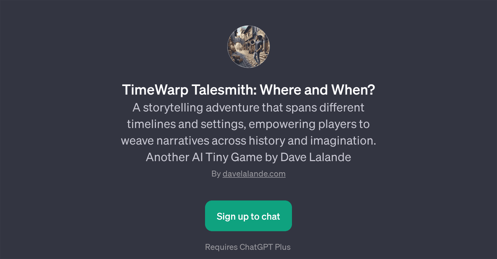 TimeWarp Talesmith: Where and When?
