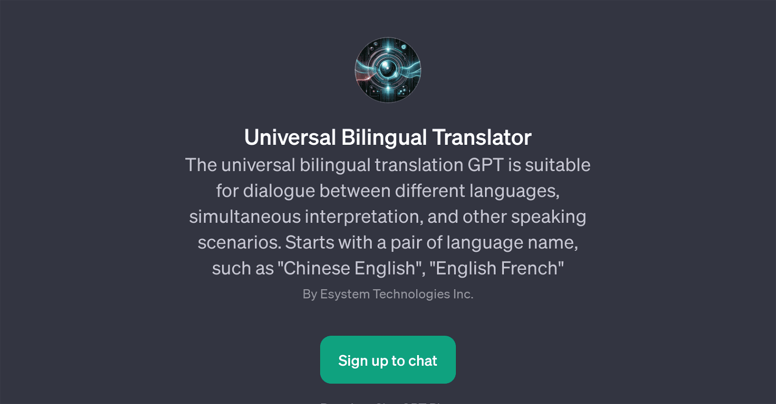Universal Bilingual Translator
