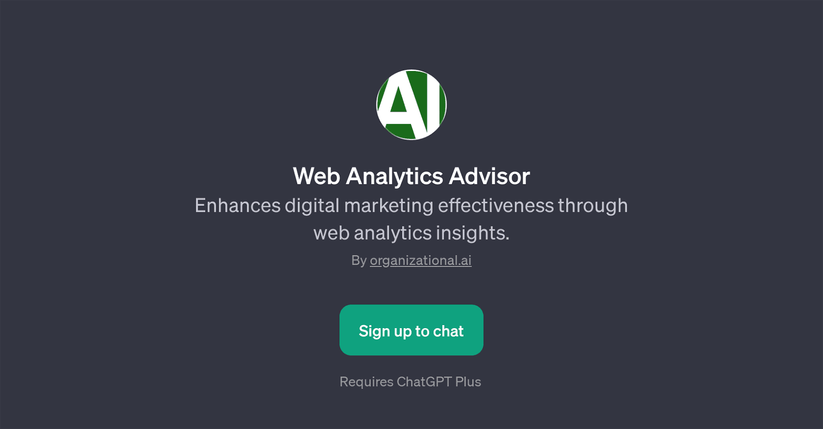 Web Analytics Advisor