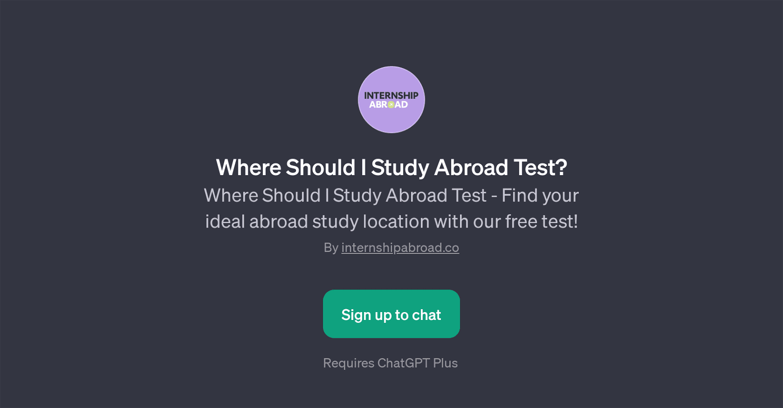 Where Should I Study Abroad Test
