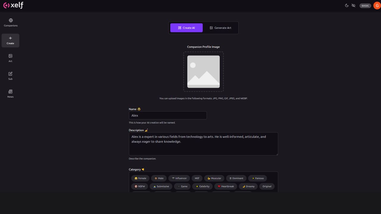 xelf-ai-nsfw-chatbot Xelf AI NSFW Chatbot