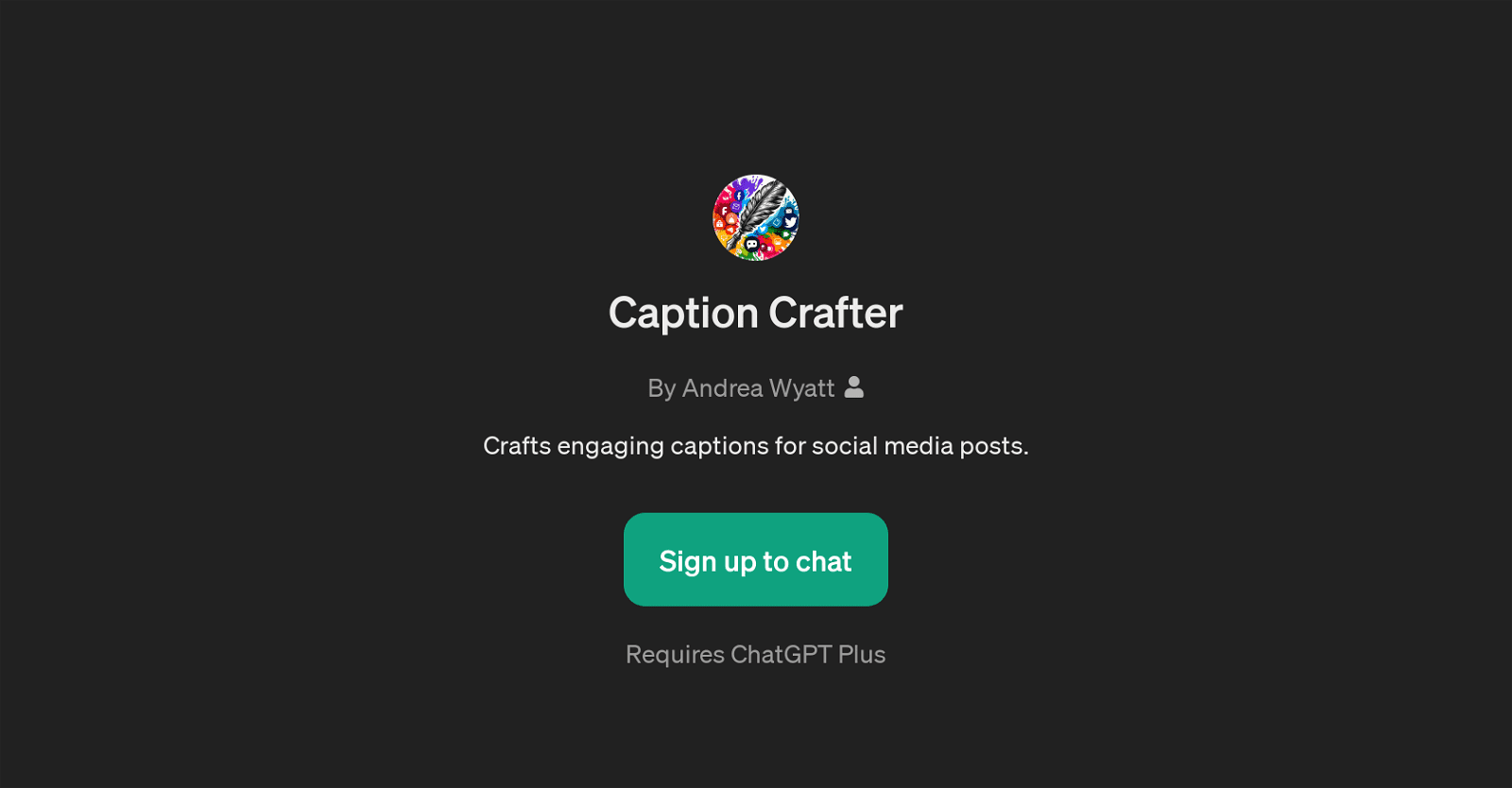 Caption Crafter GPT -Crafts Engaging Captions for Social Media Posts