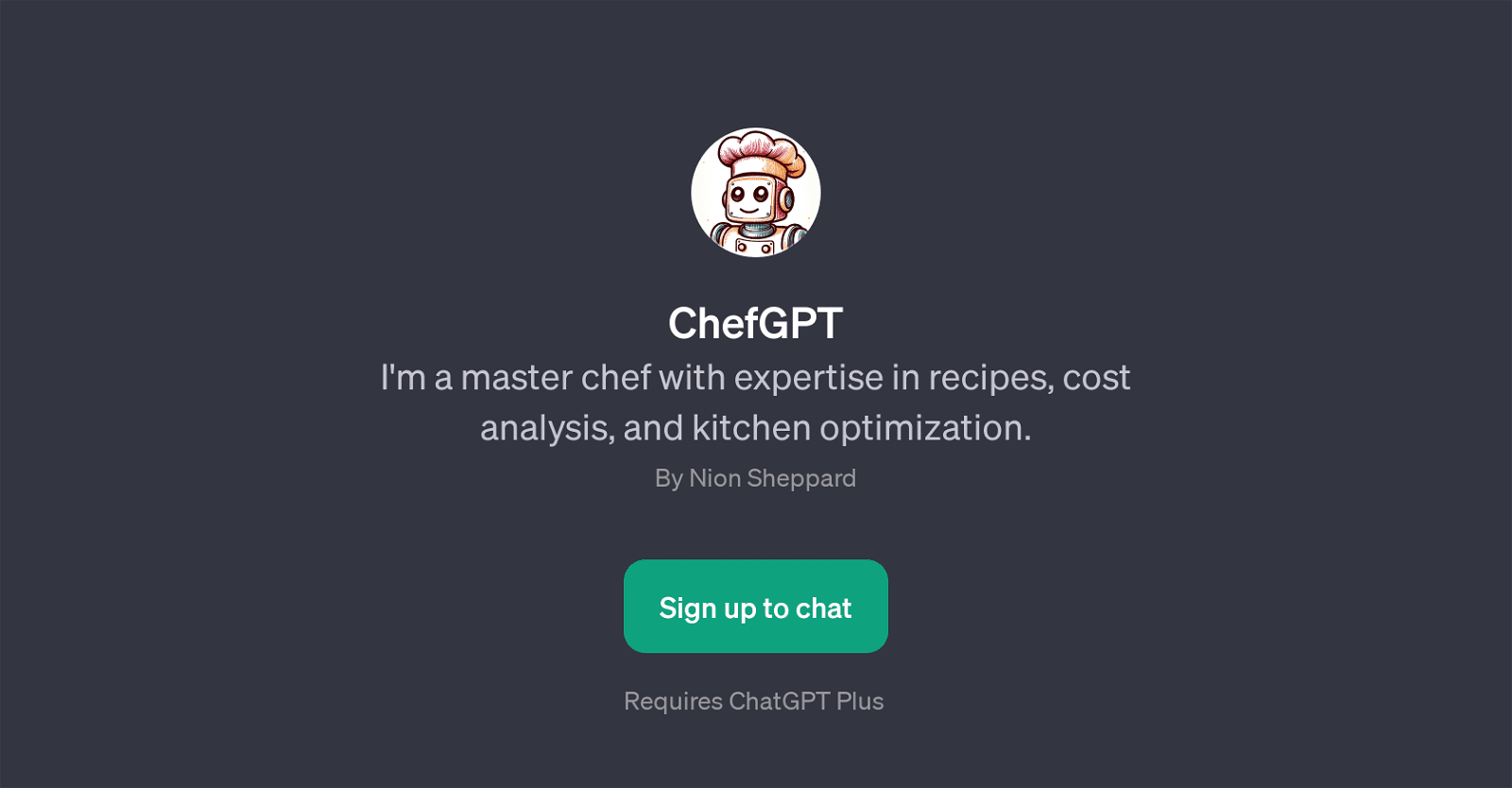 ChefGPT-Master chef
