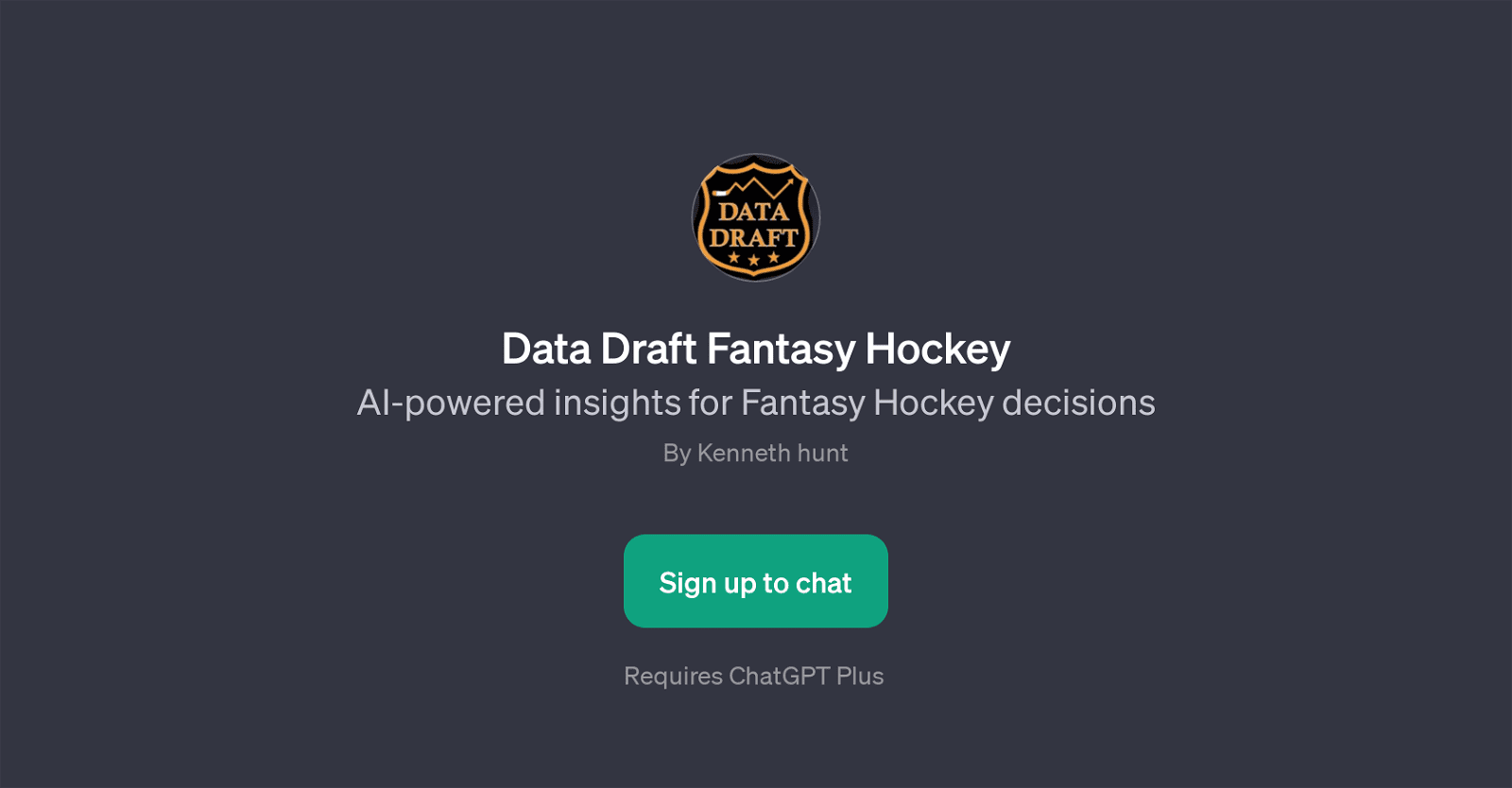 Data Draft Fantasy Hockey