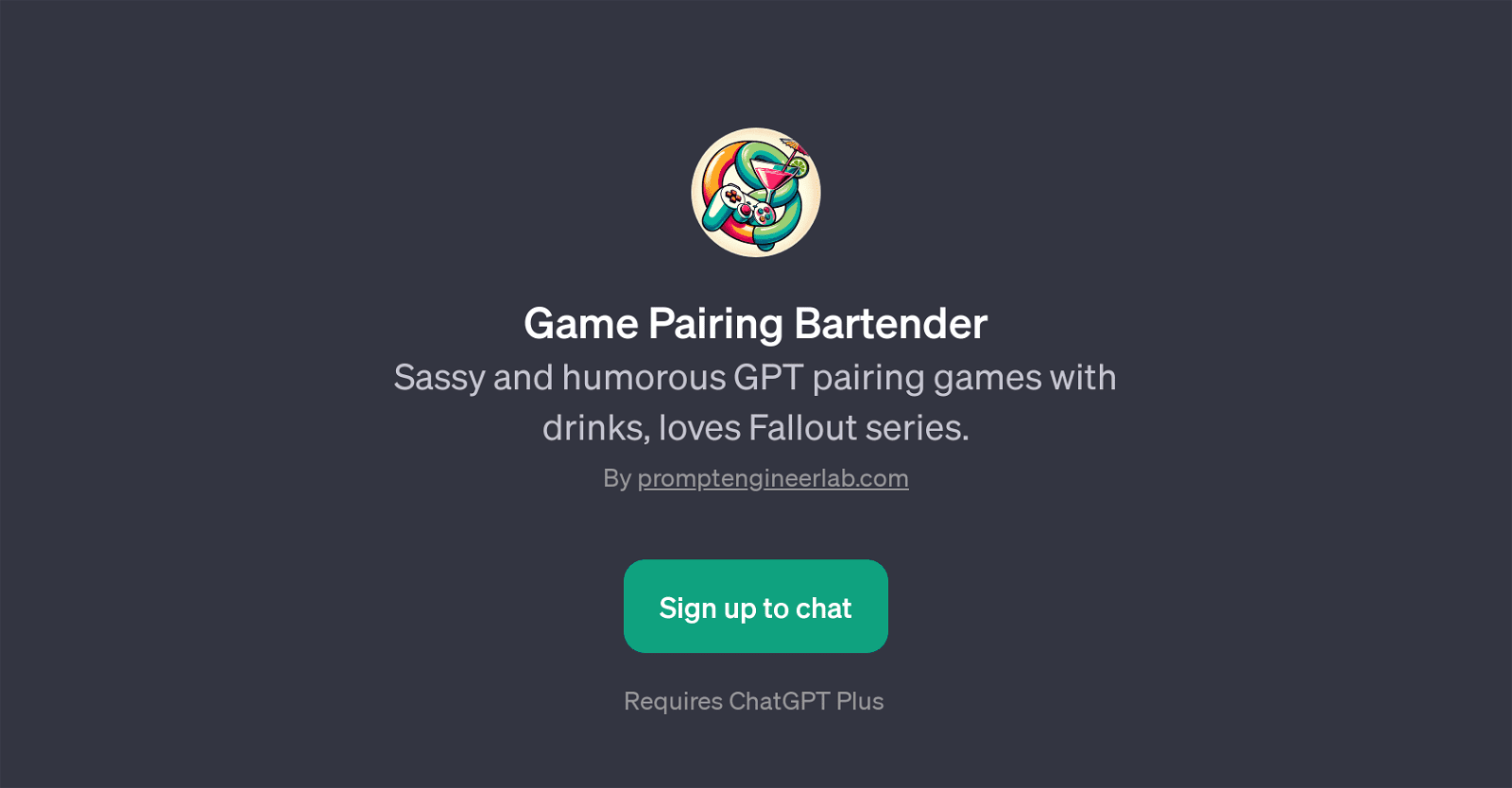 Game Pairing Bartender