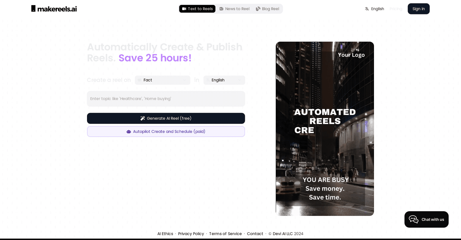 Makereels AI