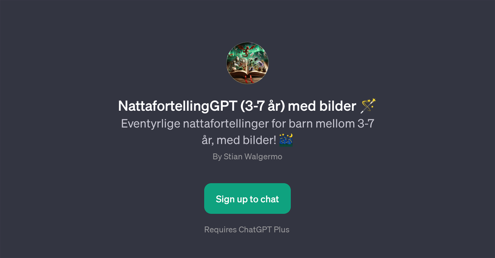 NattafortellingGPT (3-7 r) med bilder