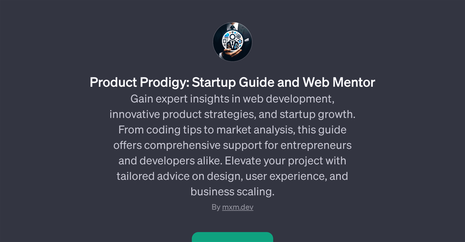 Product Prodigy: Startup Guide and Web Mentor