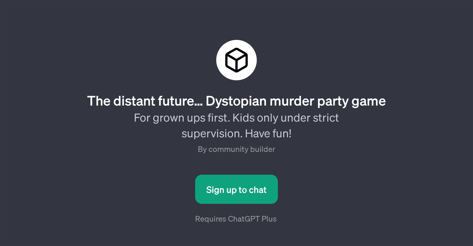 The Distant Future: Dystopian Murder Party Game